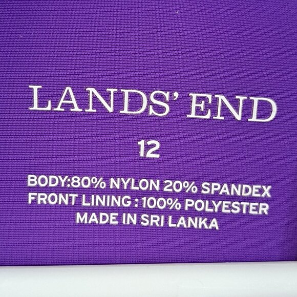 Lands' End Girls 12 Purple Short Sleeve Rash Guard Multicolor Heart Beach - Picture 2 of 6